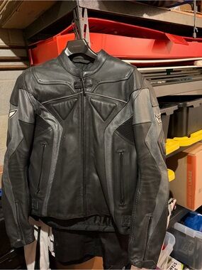 Men's MotoGP Black Perforated Leather Motorcycle Jacket